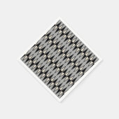 Serviette En Papier Papier Motif diamant moderne du milieu du siècle N (Coin)