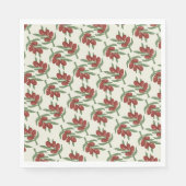 Serviette En Papier Papier Motif en Olive Rouge (Devant)