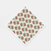 Serviette En Papier Papier Motif en Olive Rouge (Coin)
