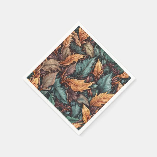 Serviette En Papier Papier Motif feuille (Coin)