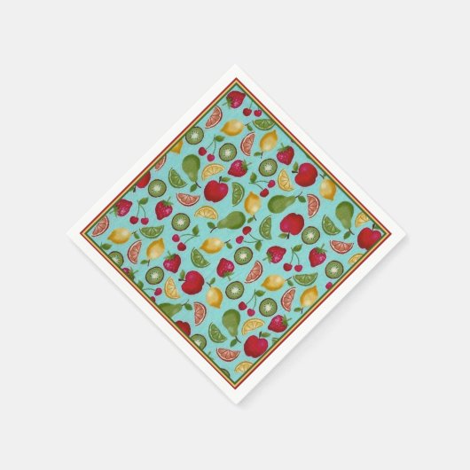 Serviette En Papier Papier Motif Fruit Fun (Coin)