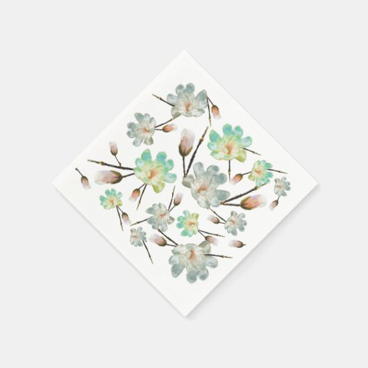 Serviette En Papier Papier Motif Magnolia Napkin (Coin)