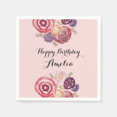 Serviette En Papier Papier Motif Peinture Fleur Personnalisé Napkin (Devant)