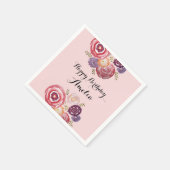 Serviette En Papier Papier Motif Peinture Fleur Personnalisé Napkin (Coin)