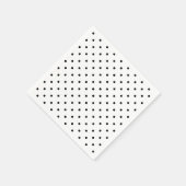 Serviette En Papier Papier motif pois noir et blanc (Coin)