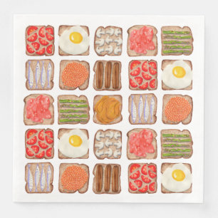 Serviette En Papier Papier Motif pour petit-déjeuner