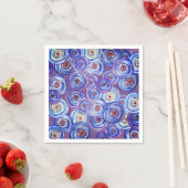Serviette En Papier Papier Motif Purple Circles (En situation)