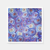 Serviette En Papier Papier Motif Purple Circles (Devant)