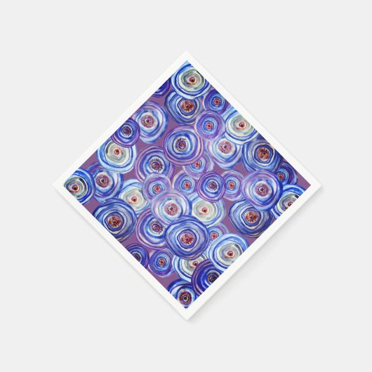 Serviette En Papier Papier Motif Purple Circles (Coin)