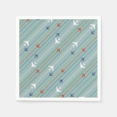 Serviette En Papier Papier Motif Retro Avion (Devant)
