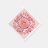 Serviette En Papier Papier Motif rose marguerite (Coin)