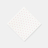 Serviette En Papier Papier motif rouge et blanc mignon (Coin)