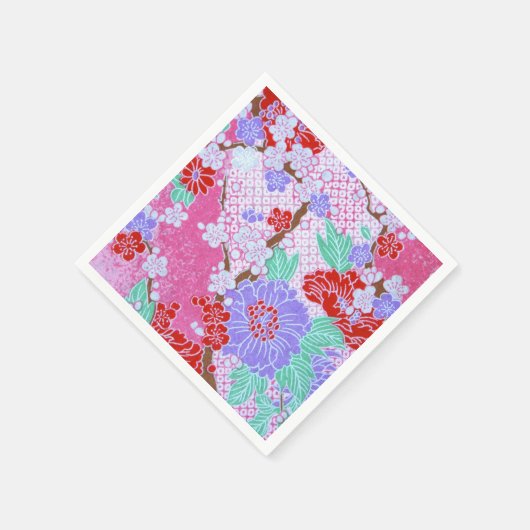 Serviette En Papier Papier Motif Sakura japonais (Coin)
