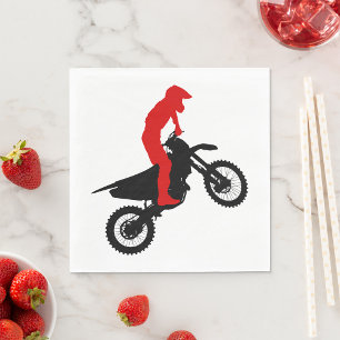 Serviette En Papier Papier Motorcross Rider
