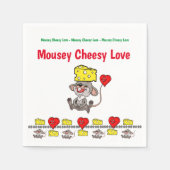 Serviette En Papier Papier, Mousey Cheesy Love (Devant)