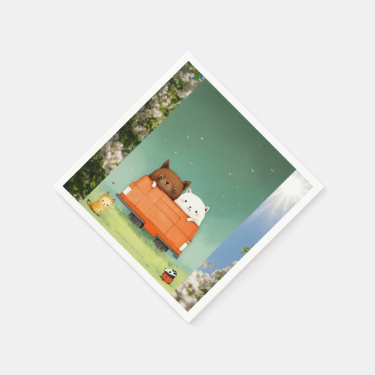 Serviette En Papier Papier Napkin (Coin)