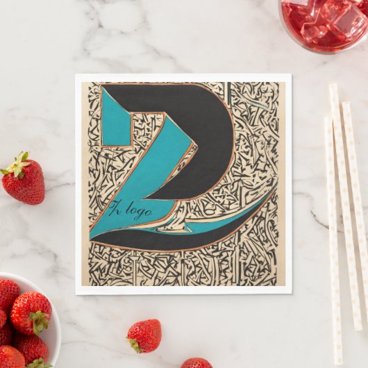 Serviette En Papier Papier Napkin (En situation)