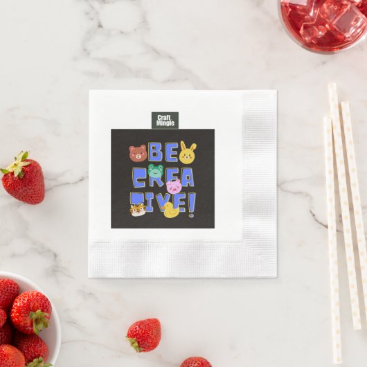 Serviette En Papier Papier Napkin (En situation)