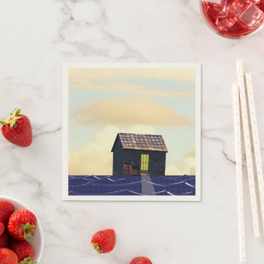 Serviette En Papier Papier Napkin (En situation)