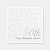 Serviette En Papier Papier Napkin 50e anniversaire Palm Leaf (Devant)