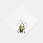 Serviette En Papier Papier Napkin - Abeille jaune simple et noire (Coin)