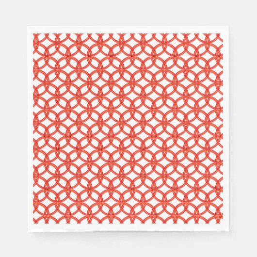 Serviette En Papier Papier Napkin - Anneaux rouges bloquant (Devant)