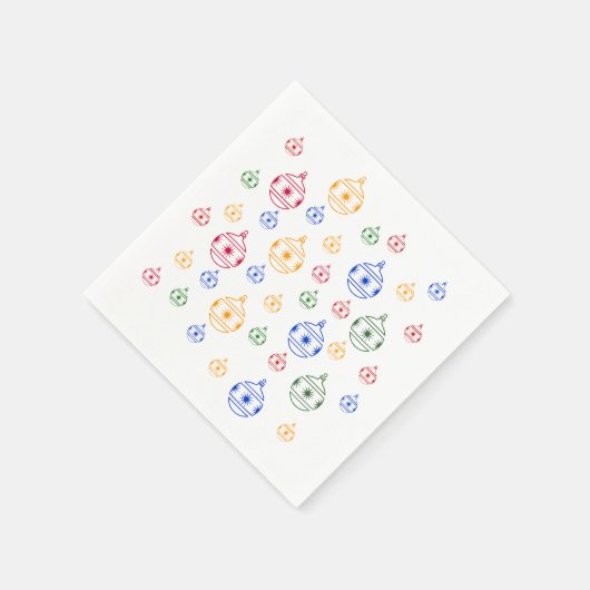 Serviette En Papier Papier Napkin - Arbre de Noël Ornements (Coin)