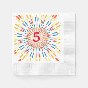 Serviette En Papier Papier Napkin avec conception abstraite Age 5