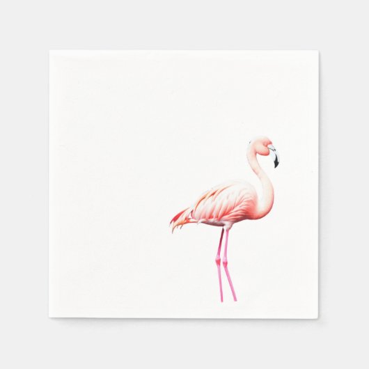 Serviette En Papier Papier Napkin avec Flamant rose rose (Devant)