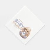 Serviette En Papier Papier Napkin avec mignon lapin peluché. (Coin)