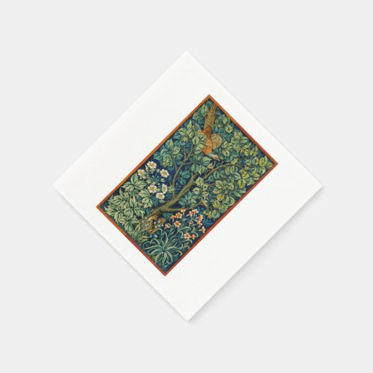 SERVIETTE EN PAPIER PAPIER NAPKIN AVEC WILLIAM MORRIS PHÉASANT DESIGN (Coin)