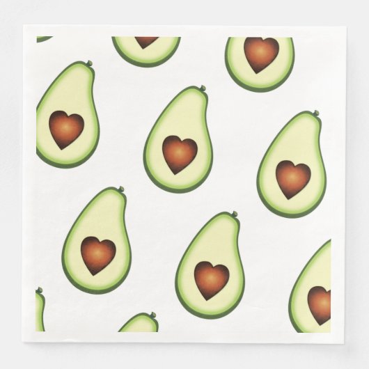 Serviette En Papier Papier Napkin - Avocado (Devant)