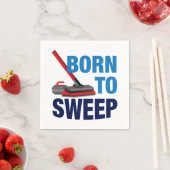 Serviette En Papier Papier Napkin 'Born To Sweep' (En situation)