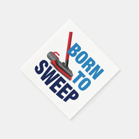 Serviette En Papier Papier Napkin 'Born To Sweep' (Coin)