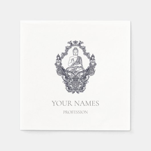 SERVIETTE EN PAPIER PAPIER NAPKIN : BUDDHA (Devant)
