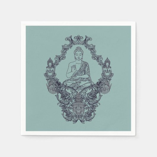 SERVIETTE EN PAPIER PAPIER NAPKIN : BUDDHA (Devant)