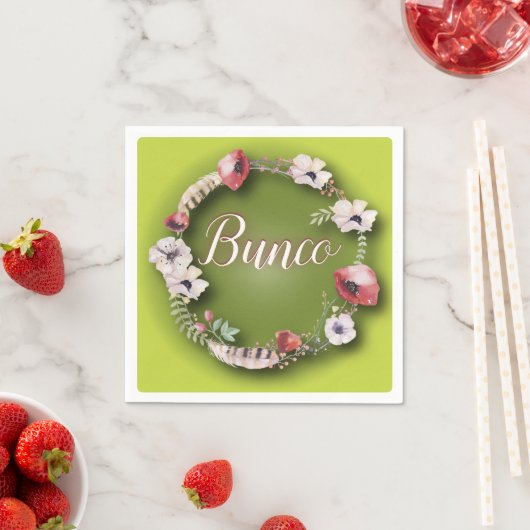 Serviette En Papier Papier Napkin Bunco Bon - Boho ou Bohemian (En situation)