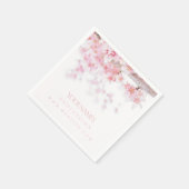 SERVIETTE EN PAPIER PAPIER NAPKIN CARTE DE VISITE : CHERRY BLOSSOM (Coin)