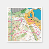 Serviette En Papier Papier Napkin - Carte d'orientation (Devant)