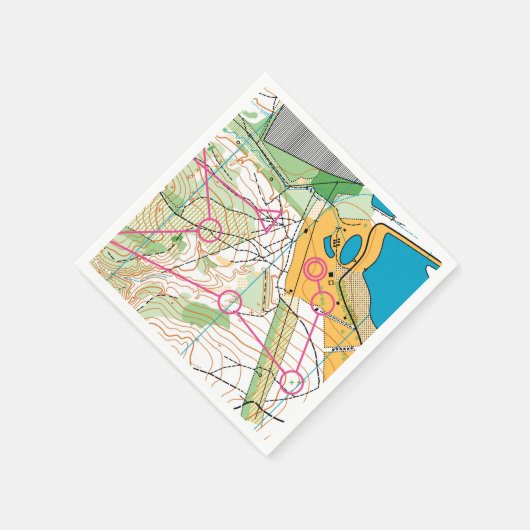 Serviette En Papier Papier Napkin - Carte d'orientation (Coin)