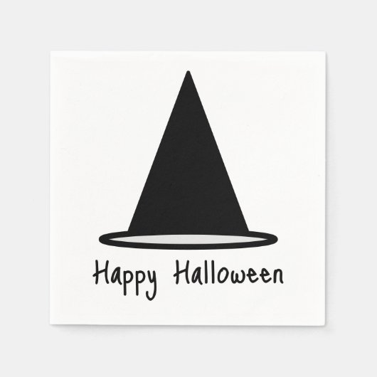 Serviette En Papier Papier Napkin - Casquette de sorcières (Devant)