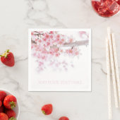 SERVIETTE EN PAPIER PAPIER NAPKIN : CHERRY BLOSSOM (En situation)