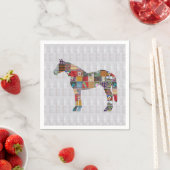 Serviette En Papier Papier Napkin - Cheval Race ART par Navin JOSHI (En situation)