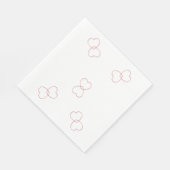 Serviette En Papier Papier Napkin - Coeurs de fil injumelés (Coin)