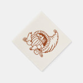 Serviette En Papier Papier Napkin - Cornucopia (noir) (Coin)