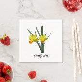 Serviette En Papier Papier Napkin - Daffodique (En situation)