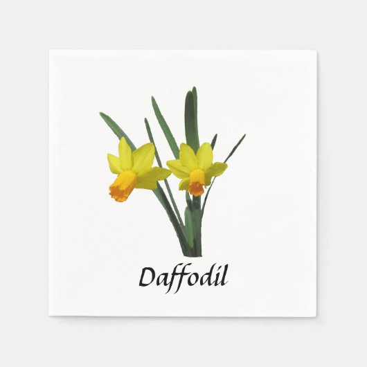 Serviette En Papier Papier Napkin - Daffodique (Devant)