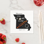 Serviette En Papier Papier Napkin du Missouri Solar Eclipse (En situation)