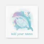 SERVIETTE EN PAPIER PAPIER NAPKIN : FÊTE D'ANNIVERSAIRE : DOLPHINS (Devant)