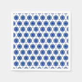 Serviette En Papier Papier Napkin - Fleurs stylisées dans les lignes (Devant)